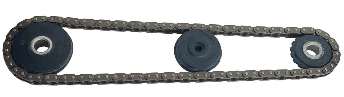KIT GUIA/TENSOR CADENILLA+PIÑON TIEMPO AK. AKT125/FLEX OEM